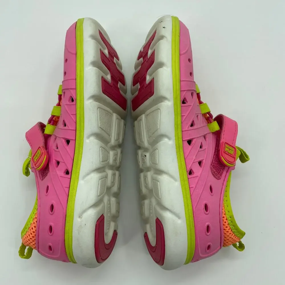 STRIDE RITE Made 2 Play Phibian Girls Water Shoes Pink Elastic Closure M2P
